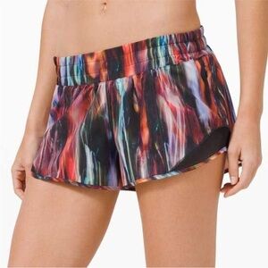 Lululemon Athletica Hotty Hot Low Rise Lined Shorts Chroma Fusion Multi Black 4